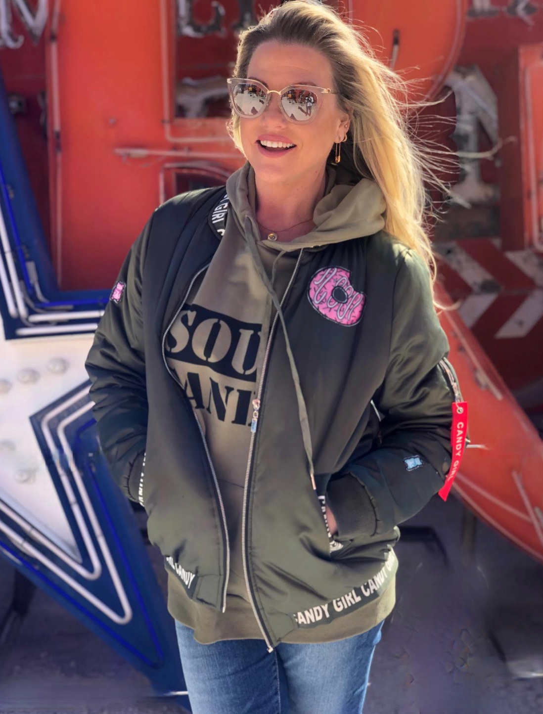 Candy Girl Bomber Jacket Adult BeCandylicious