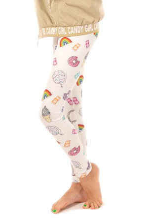 Candy Sticker Leggings-Youth