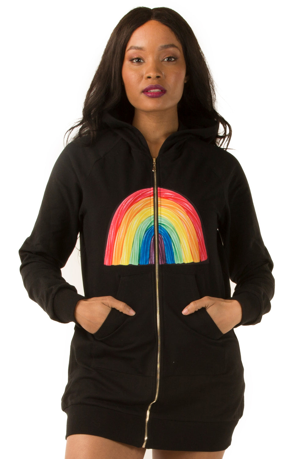 Oversized sales rainbow hoodie